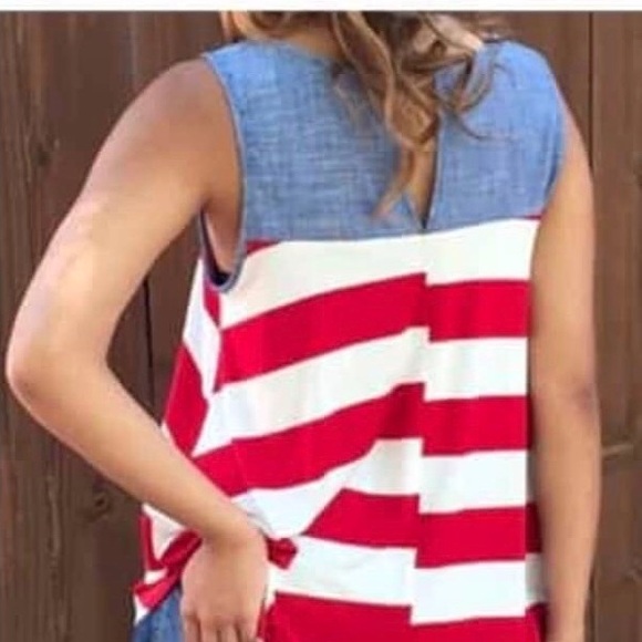 Red and white stripped top - Picture 2 of 2